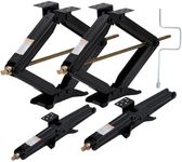 24" RV Scissor Jacks (4-Pack), 7500LB Capacity Heavy Duty Leveling Jacks for Travel Trailers & Campers, Powder Coated Steel Stabilizer Jacks with Crank Handle, 4" to 24" Adjustable Height