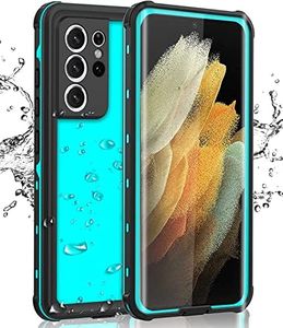 Samsung Galalxy S21 Ultra Phone Case Waterproof with Screen Protector, Full Body Protection Heavy Duty Shockproof Drop Proof Anti-Scratched Rugged Cases Cover for Galaxy S21 Ultra 6.8" (All Teal)