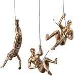 Set of 3 Climbing Men Man Wall Art Decor Sculpture by Gute (Set of 3) - Perfect Home Decor Gift, Climbing Man Wall Art Sculpture Decoration Statue Figurine Home & Office Rock Gifts