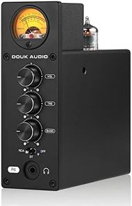 Nobsound Douk Audio P6 HiFi Bluetooth JAN5654 Valve Tube Preamp Stereo Audio Amplifier Headphone Amp APTX-HD with VU Meter (Bluetooth-Preamp)