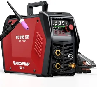 ARCCAPTAIN iControl TIG 205 Pro, 5 In 1 Cold Spot Stick/TIG Welder, 110V/220V Welding Machine with Large LED Display, 2T/4T, Hot start, Arc Force and Anti-stick