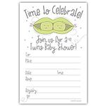 Peas in a Pod Twins Baby Shower Inv