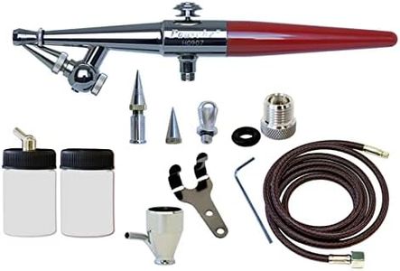 Paasche H3AS Single Action Airbrush with External Mix, Ideal for Painting, Includes 1.8m Hose, 3 Spray Heads, 2 Bottles, Metal Container, Lesson Booklet