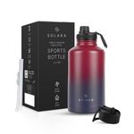 SOLARA Insulated Water Bottle 2000ml, Hot Water Bottle, Thermosteel Water Bottle for Travel, Home, Office, School, Gym, Adults, Water Bottle Hot and Cold, Sipper Bottle, Dark Intentions