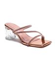 viash Rose Gold Stylish Rhinestone Stiletto Heel For Women/Girls