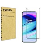 Amazon Brand - Solimo Edge-to-Edge Tempered Glass Screen Protector for OnePlus Nord CE 5G 2021, Realme X7 Max/Realme GT 5G / Realme GT Black Edge | Easy Installation