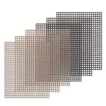 Kingrol 6 Pack Non-Stick BBQ Grill Mesh Mat, 15.75” x13” for Smoker, Pellet, Gas, Charcoal Grill