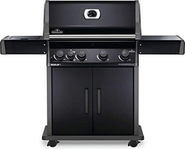 Napoleon Rogue XT 525 BBQ Grill, Black, Propane Gas - RXT525SIBPK-1 With Four Main Burners, Infrared Sear Station Side Burner, Barbecue Gas Cart, Folding Side Shelves, Instant Failsafe Ignition