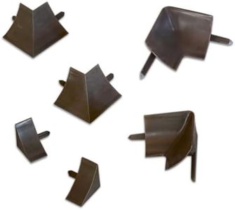 InstaTrim Corner & End Caps - Six Bronze 3/4" Wide Trim Corner and End Pieces - Finishing Caps for Corners & Exposed Ends, House Renovation Corners
