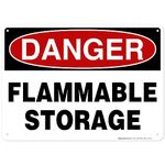 Danger Flammable Storage Sign, 10x14 Inches, Rust Free .040 Aluminum, Fade Resistant, Made in USA by My Sign Center