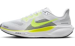 NIKE Pegasus 41 Mens Running Shoes (8) White/Volt-Black