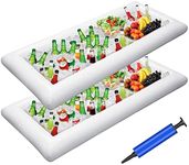 Jasonwell Inflatable Serving Bars Ice Buffet Salad Serving Trays Food Drink Holder Cooler Containers Indoor Outdoor BBQ Picnic Pool Party Supplies Luau Cooler w Drain Plug