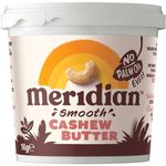 Meridian Smooth Cashew Nut Butter 1kg - Vegan, Vegetarian, Free From Palm Oil, No added Sugar or Salt