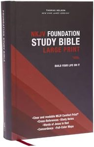 NKJV, Foundation Study Bible, Large Print, Hardcover, Red Letter, Comfort Print: Holy Bible, New King James Version