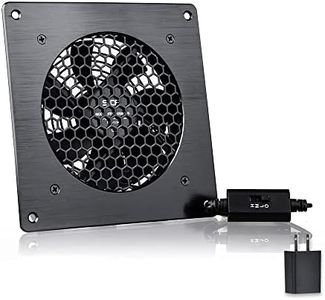 SCCCF USB cabinet 120MM fan Quiet Cooling Fan System 6" with Speed Control, for Home Theater AV Cabinets