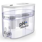 pH Recharge 3F Alkaline Countertop Water Filter Dispenser - 3.3 Gallons Water Jug Dispenser - Removes Fluoride Chlorine & Impurities - Improves Water pH - Clean Healthy Drinking Water - 12.5 litres