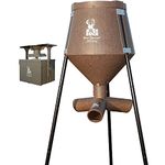 Boss Buck 200 Pounds Heavy Duty 2 Step Deer Feeder Drum with Protein 3 Feed Tube, Spinner, Auto Feed System for Outdoor, Wildlife and Deer Hunting