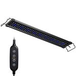 NICREW ClassicLED G2 Aquarium Light, Dimmable Fish Tank Light with 2-Channel Controller, White and Blue LEDs, High Light Output, Size 24 to 30 Inch, 18 Watts