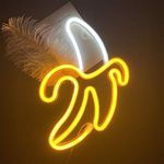 ENUOLI Banana Neon Signs,Banana Neon Light 11.22"x7.68" inch LED Neon Lights for Wall Decor,USB/Battery Powered Night Lamps Light Up Signs for Christmas,Birthday Party, Kids Living Room,Home Decor