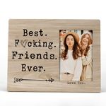 FONDCANYON Best Friends Ever Picture Photo Frame, Bestie Bff Friend Picture Frames, Best Friend Ever Gifts, Best Friend Friendship Gifts For Men Women Friends Birthday Christmas Girls(4x6 Inch Photo)