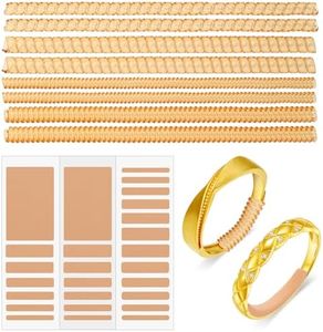 Amaxiu Invisible Ring Sizer Adjuster for Loose Rings, 46 Pcs Spiral Ring Adjusters Fit Wide Rings 4 Styles Jewelry Tightener Spacer Ring Guards Resizer Tightener for Women Men(Gold), 551380_2-LYJ-1