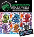 Dragon Grips Baby Dragon Calm Strips for Anxiety Sensory Stickers, 6 Pcs Cute Baby Dragon Sensory Strips Textured Stickers with Enhance Sensory Soothing & Calming Effect, Made in The USA, 1 Pk