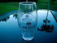 Bacardi Football Glass