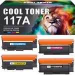 Cool Toner 117A Cartridge Compatible with HP Color Laser MFP 178nw 179fnw 150nw 150a 178nwg 179fwg 178 179 150 W2070A W2071A W2072A W2073A 117A Ink (Black Cyan Yellow Magenta Pack of 4)