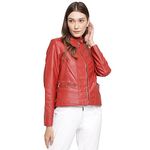 Latin Quarters Women Biker Red Jacket