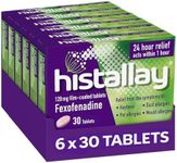 Histallay Hayfever & Allergy Relief Tablets, 180 Tablets, 120mg Fexofenadine, Antihistamine, 24hr Relief Acts Within 1hr, Relieves Hayfever, Pet, Dust and Mould Allergies (6 Month Supply)