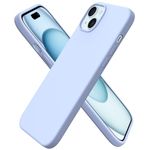 ORNARTO Compatible with iPhone 15 Plus Case 6.7, Slim Liquid Silicone 3 Layers Full Covered Soft Gel Rubber Case Protective Cover 6.7 inch-Baby Blue