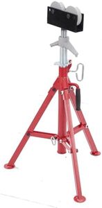 Garvee Portable Pipe Stand, 2500 LBS Roller Head Pipe Jack Stands & 28''-52'' Adjustable Height, Heavy Duty Steel Jacks Stand for Welding, Projects, Automotive (Red)