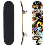 WeSkate Complete Skateboard 31"x8", 7 Layer Canadian Maple Double Kick Concave Standard Skate Boards Kids Beginners Trick Skateboard for Girls Boys Teens Youth Adult