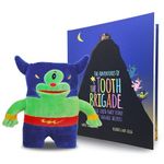 The Tooth Brigade Book and Potato Monster Tooth Pillow Bundle, Interactive Set Includes 8" Plush Toy with Lost Tooth Pocket and Adventures of The Tooth Brigade Hardcover Book