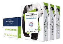 Hammermill White Cardstock, 110 lb, 8.5 x 11 Colored Cardstock, 3 Pack (600 Sheets) - Thick Card Stock, Made in the USA