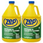 Zep Driveway, Masonry and Concrete Cleaner and Degreaser - 1 Gallon (Case of 2) ZUCON128 - Concentrated Formula Makes 20 Gallons