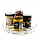 SOUS MIRAS Lazy Susan Turntable Cupboard Organiser, Rotating Spice Rack Condiments Holder Tray, Spinning Organizer for Turntable Storage in Kitchen Fridge (Small (23cm))