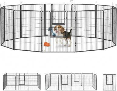 PawHut 12-Panel Dog Playpen, 60cm – Indoor/Outdoor Pet Fence