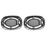 Rebower Speaker Grill Cover Mesh Subwoofer Grill Guard Protector, [for Home Audio DIY] - 4x6 Inch/Black / 2 Pcs