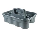 Carepure Caddy Bucket | New Model 2-Compartment Industrial Caddy Bucket, Bathroom Caddy Organizer Basket, Bathroom Organizer Basket, Tool Organizer for Cleaning Bathroom & Windows - Grey