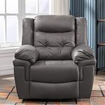 Kayan Newly Upgraded Electric Lift Recliner Chair with Padded Seat, Modern Antiskid Upholstered Reclining Massage Armchair with Heat and Vibration for Elderly for Home Living Room (Grey)