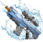 Electric Water Gun, Water Gun with Water Absorption, 500CC High Capacity High Pressure Automatic Squirt Guns for Adults and Kid, Range up to 32 FT, Summer Toys for Beach Outdoor Activities