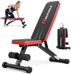 Rockvale Adjustable Weight Bench for Home Gym, 660LB Foldable Workout Bench with 9 Backrest Positions, Incline Decline Bench Press Bench, 95% Pre-Assembled Compact Bench for Small Space Strength Training (Standard Plus)