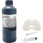 AYMSous Replacement for Canon Black Ink Refill Ink Kit Dye Ink 500ml for Canon Inkjet Printers Refillable Cartridge CISS CIS System (16.9 oz) with Syringe & Glove