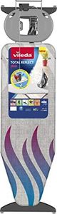 Vileda Total Reflect Plus Bügelbrett XXL | Großes Bügelbrett mit Steckdose 130x44 cm für Dampfbügelstation | Höhenverstellbar 74–97 cm, Hitzebeständiger Titanbezug | Klappbar & Stabil, TÜV-geprüft