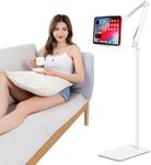 ASWINN Tablet Floor Stand, Adjustable Universal 360-degree Rotatable Metal Tablet Holder,Compatible with iPad/iPhoneX/iPad Pro or Other 4.5~12.9 Inches Devices (White)