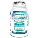 Magnesium Bisglycinate/Glycinate Supplement. 200mg of Chelated Elemental Magnesium. 260 Vegan Capsules (260-Day Supply)