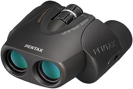 PENTAX 61961 Binoculars, UP 8-16 x 21, Black, 8X to 16x Zoom, Premium Prism, Bak4, Anti-Fatigue, Rubber Coat, Easy to See for Glasses, Sliding Eyepieces, Full Multi-Coated, Live Concerts, Sports