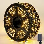 JMEXSUSS 272ft 800 LED Outdoor Christmas Lights, 8 Modes Warm White Christmas Tree Lights Green Wire, Waterproof Led Christmas String Lights for Outside Indoor Xmas Party Tree Decor