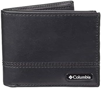 Columbia Men's RFID Passcase Wallet, Black Leather